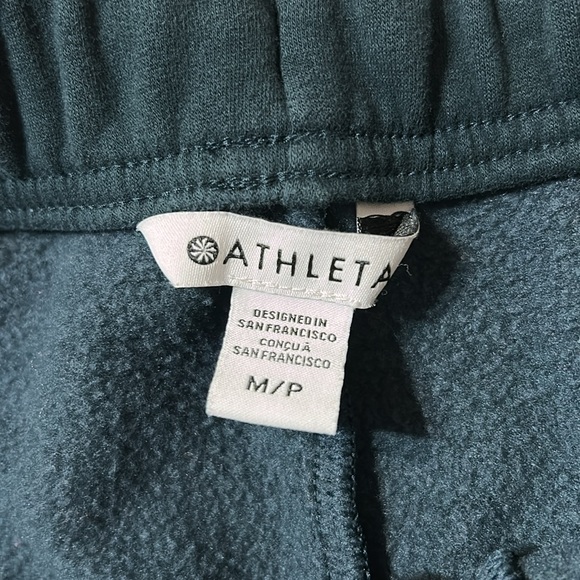 Athleta Dark Green Sweat Pants Size Medium - Picture 3 of 7
